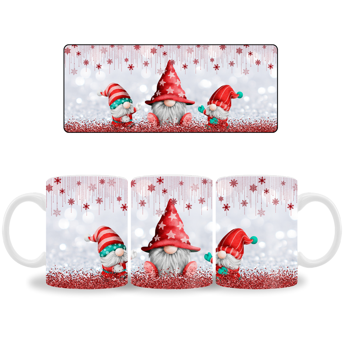 Festive Holiday Gnomes Mug