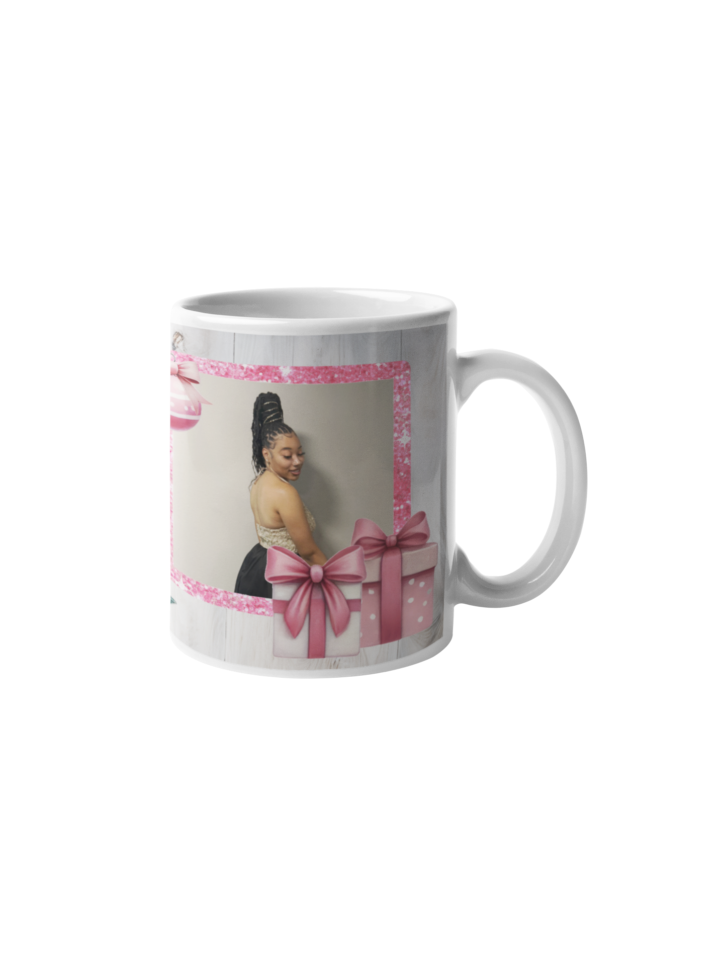 Pretty in Pink Holiday Mug
