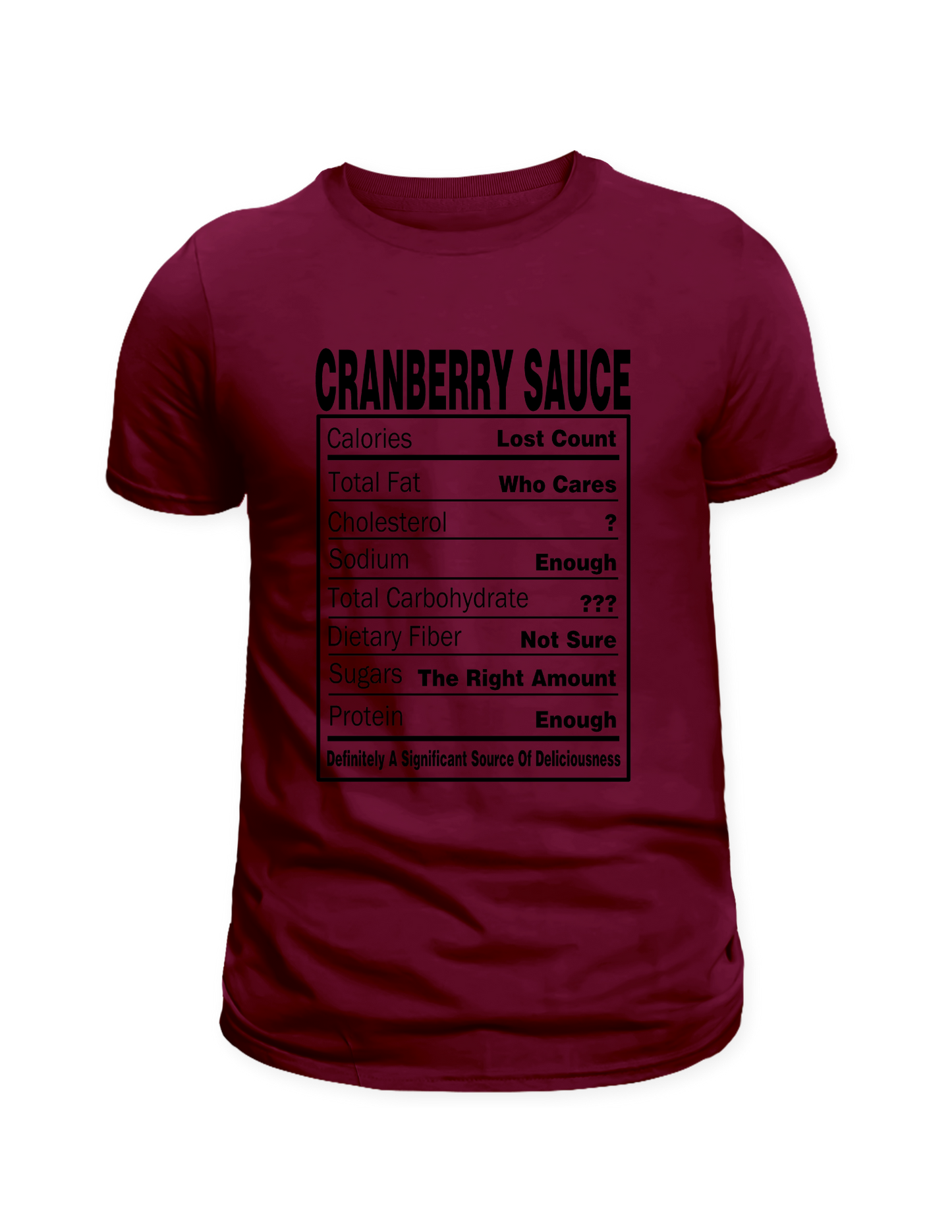 Cranberry Sauce Nutrition Facts T-Shirt - Funny Holiday Tee