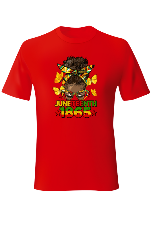 Afro Bun Juneteenth T-shirt