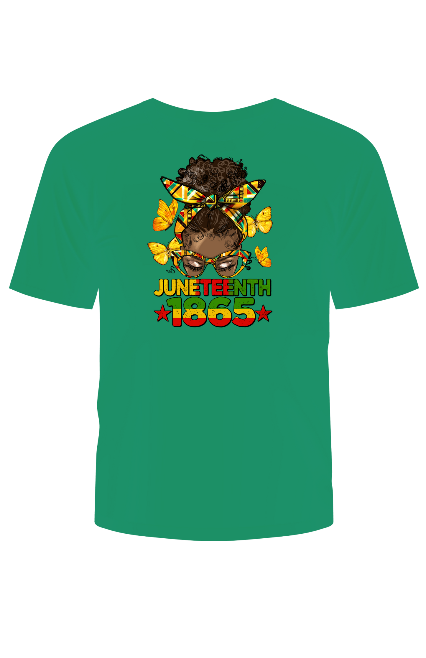 Afro Bun Juneteenth T-shirt