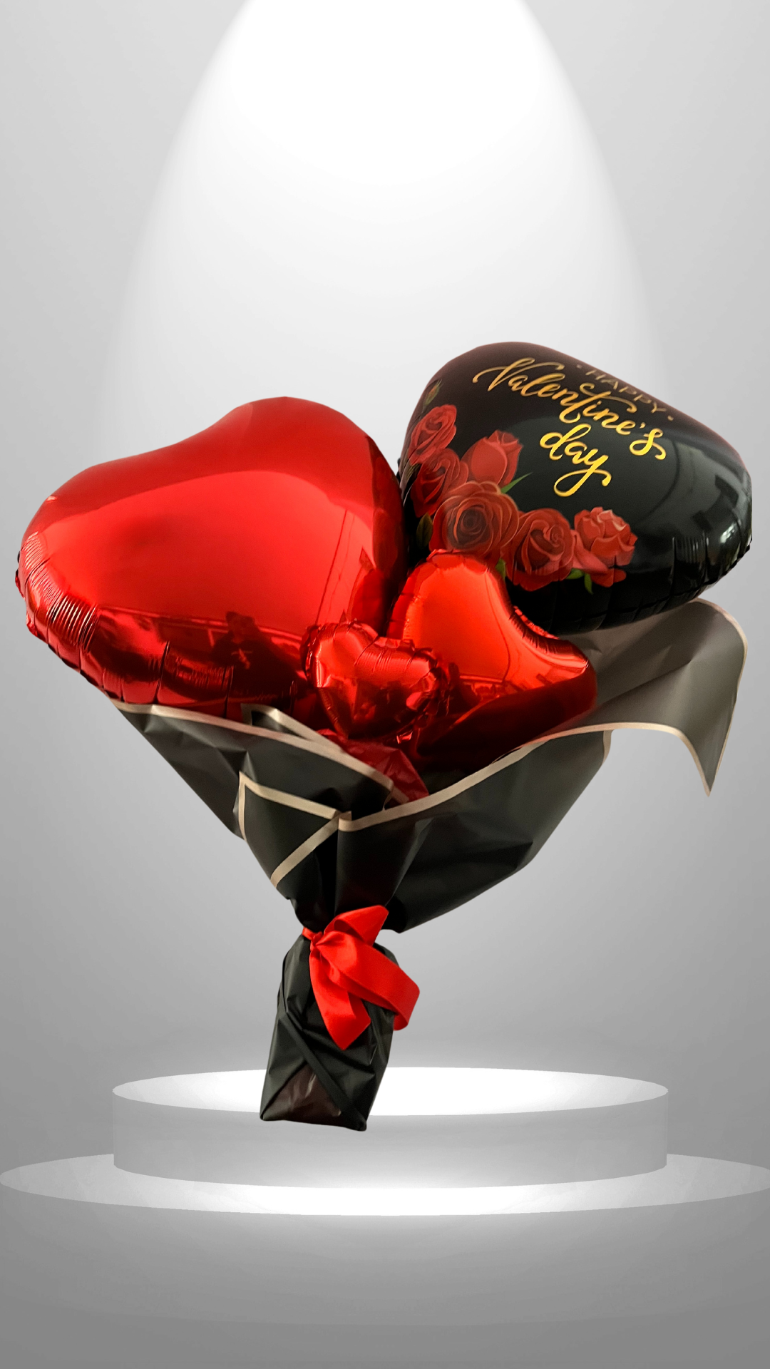 Elegant Heart Balloon Bouquet