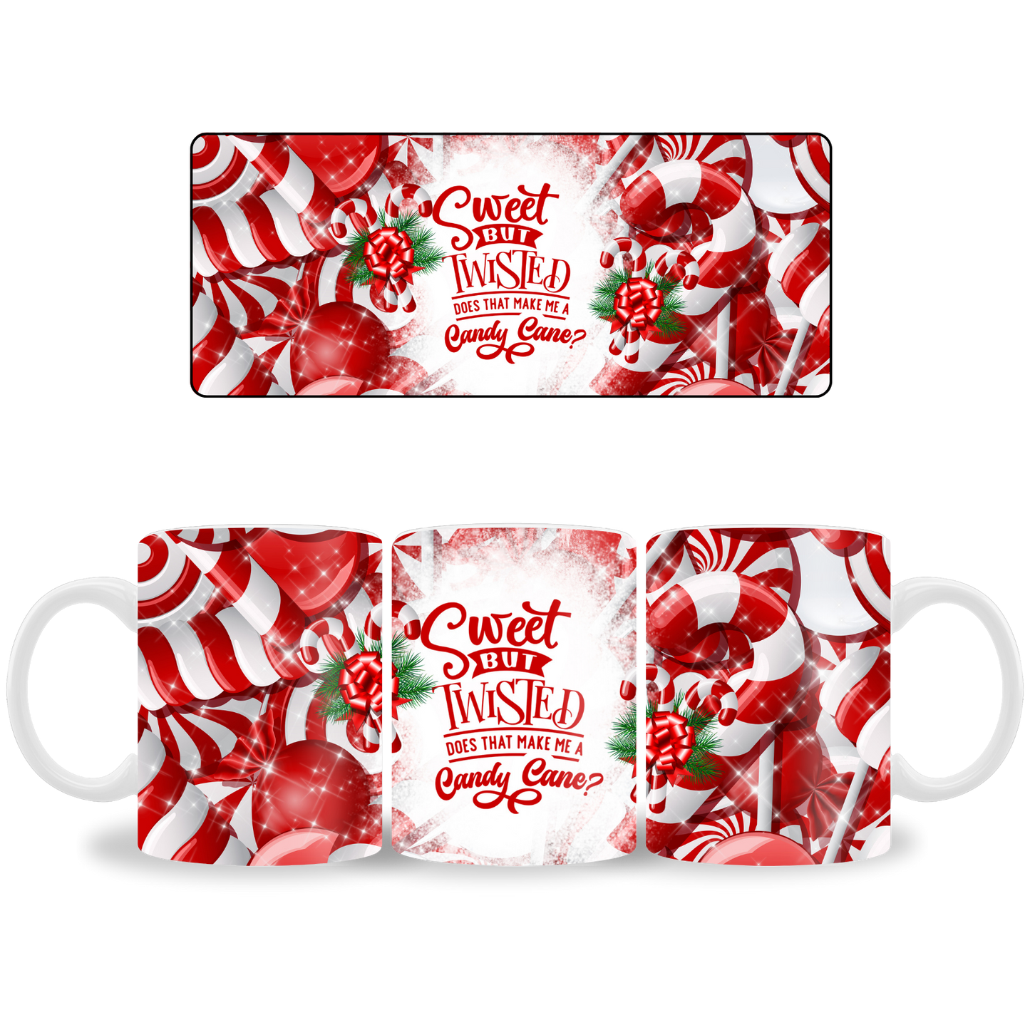 Sweet but Twisted Candy Cane Mug