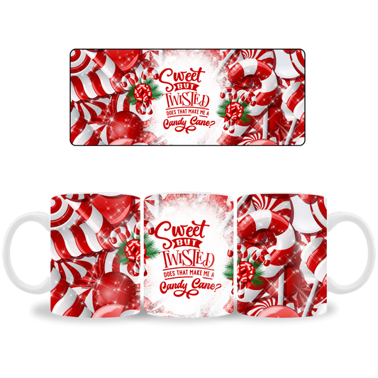 Sweet but Twisted Candy Cane Mug