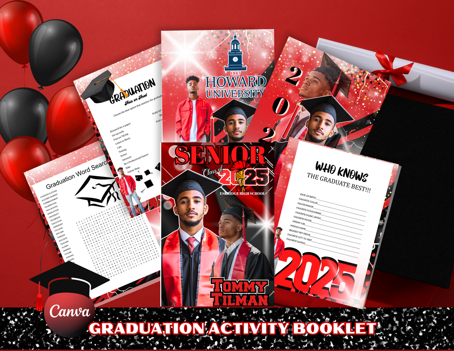 Editable Graduation Activity Booklet