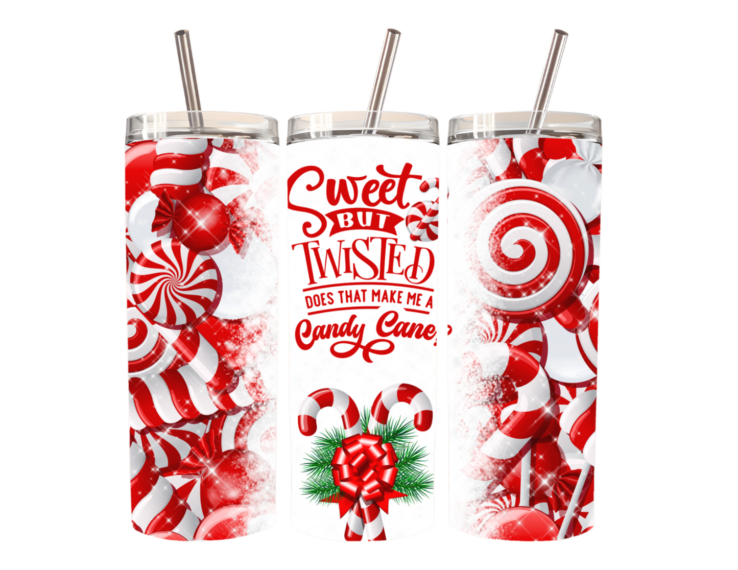 Sweet but Twisted Candy Cane Tumbler – Holiday Edition