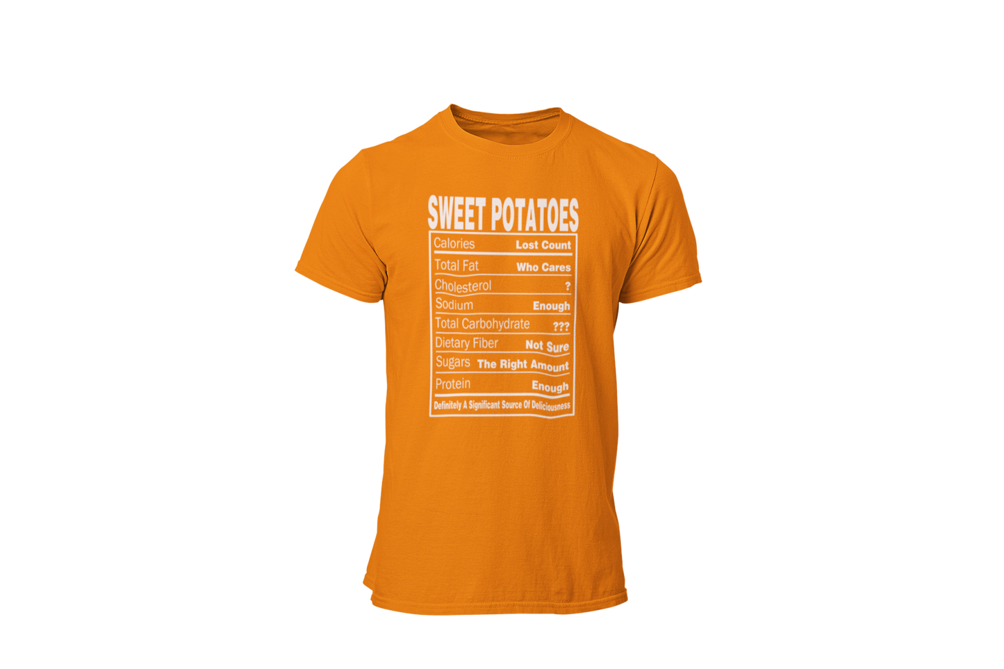 Sweet Potatoes Nutrition Facts T-Shirt - Funny Soul Food Lover Tee