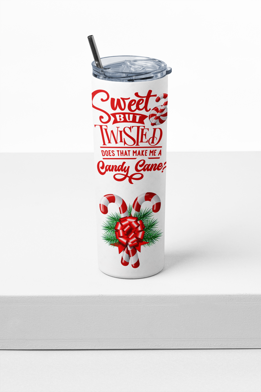 Sweet but Twisted Candy Cane Tumbler – Holiday Edition