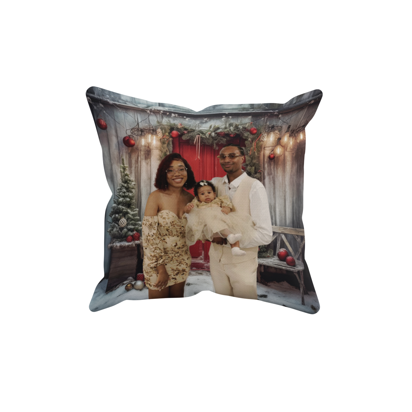 Customized Christmas Inspired Throw Pillow