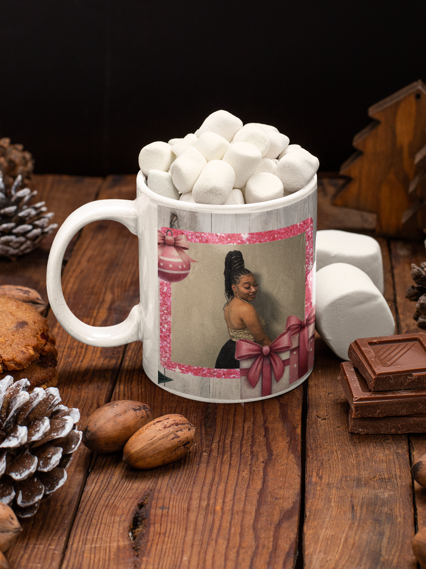 Pretty in Pink Holiday Mug