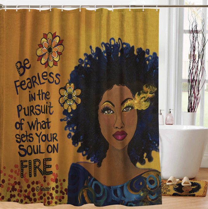 Soul On Fire" Designer Shower Curtain