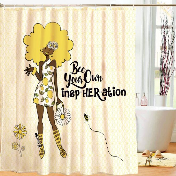 "Be Your Own InspHERation" Designer Shower Curtain