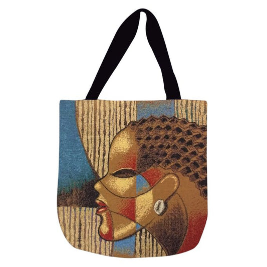 Composite Of A Woman" Woven Tote Bag