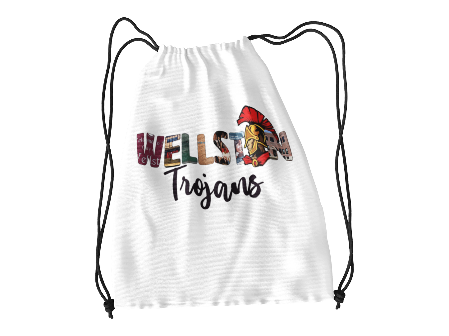 Wellston Trojan Drawstring Backpack